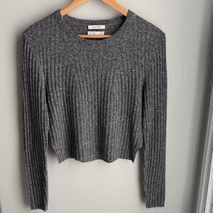 Babaton Charcoal Wool Knit Top